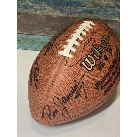 Vtg Autographed Signed Football Doesn’t Hold Air Dan Marino Tony Siragusa +more - Picture 11 of 16